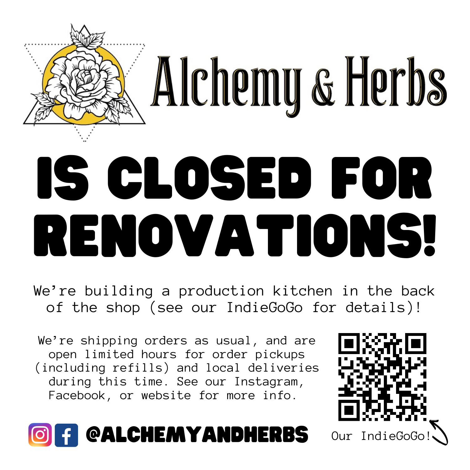 Closed for Renovations!