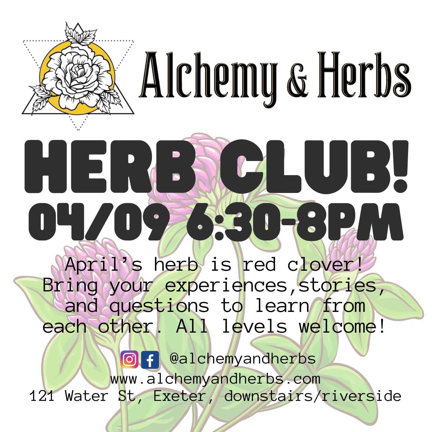 April Herb Club - Red Clover