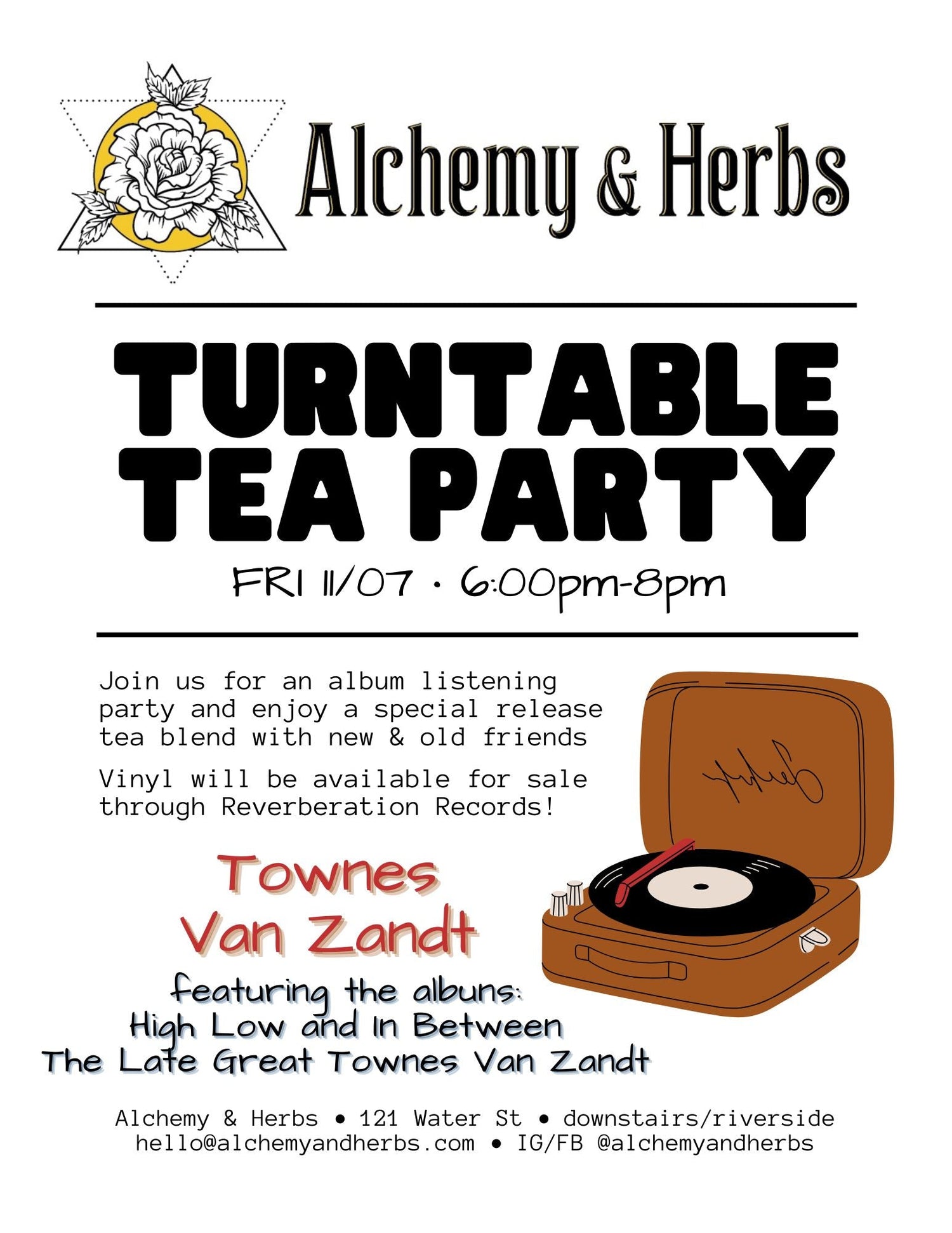 Turntable Tea Party Featuring Townes Van Zandt