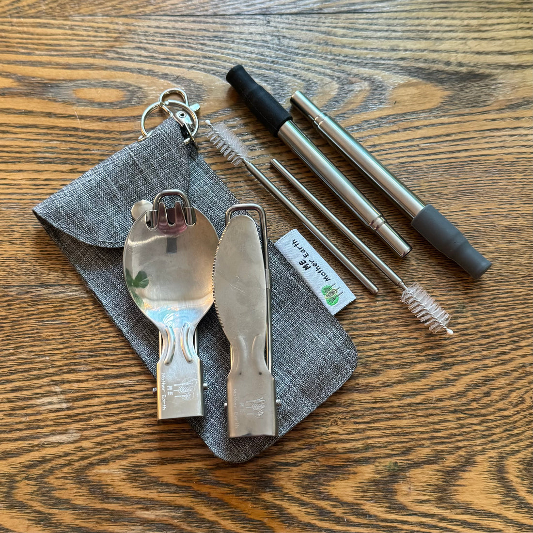 Stainless Steel Cutlery and Straws Set